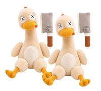 Jeeeun Magnetic Salted Duck Plush Toy, Detachable Cute Soft Stuffed Duck for Home/Office (2Pcs)