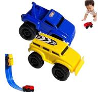 Jeeeun Magnetic Wall Climbing Toy Car, Inertial Anti-Gravity Car for Boys and Girls, Magnetic Climbing Vehicle for Smooth Walls, Windows, Fridge Surfaces (2 Pcs A)
