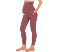 Jeeeun Maternity Leggings with Pockets Women, High Waist Maternity Leggings Pants for Women Gym Yoga (Crimson,L)