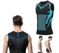 Jeeeun Menionic Tourmaline Posture Corrector Vest, Menionic Tourmaline Posturecorrector Vest, Posture Corrector Men (Black,3XL)