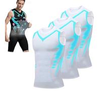 Jeeeun MENIONIC Tourmaline PostureCorrector Vest, Posture Corrector Men, for Men to Build a Perfect Body (White*3pcs,S)