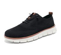Jeeeun Men's Dress Sneakers Business Casual Walking Shoes Breathable Memory Foam Lightweight Work Oxfords (Style N,43)