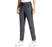 Jeeeun Men's Quick Dry Pants, Lightweight Comfyfit Trousers with Zip Pockets, Comfy Fit for Hiking, Travel & Everyday Wear (Grey-Straight*1pcs,XXL)