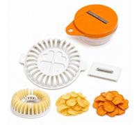 Jeeeun Microwave Potato Chip Maker Set with Slicer for Homemade Snacks (2pcs)