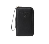 Jeeeun Multi-Functional RFID Passport Wallet, 2025 New Anti-Theft ID Card Organizer Case with Safe Zipper for Men and Women (Black)