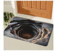 Jeeeun Optical Illusion Rug, 3D Rugs Optical Illusion Non-Slip Visual Trap Floor Mat for Indoor and Outdoor Use, Ideal for Doorway, Living Room, Bedroom and Porch Decor (#2,19.7 × 31.5 in)