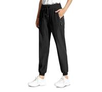 Jeeeun Quick Dry Pants for Men, Lightweight Comfyfit with Zip Pockets for Hiking, Travel & Everyday Wear, Comfy Fit (Black-Jogger*1pcs,XL)