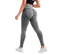 Jeeeun Resistance Band Leggings - Anti Cellulite Leggings, High Waisted Scrunch Butt Lifting Training Control for Yoga, Gym (Gray,XXL)
