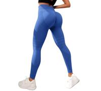 Jeeeun Resistance Band Leggings - Anti Cellulite Leggings, High Waisted Scrunch Butt Lifting Training Control for Yoga, Gym (Blue,L)