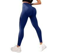 Jeeeun Resistance Band Leggings - Anti Cellulite Leggings, High Waisted Scrunch Butt Lifting Training Control for Yoga, Gym (Navy Blue,XXL)