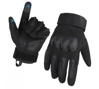 Jeeeun Ruck & Recon Tactical Gloves for Men - Touchscreen Full Finger Gloves with Breathable, Shock Protection, Strong Grip (A16 Black,X-Large)