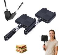 Jeeeun Sandwich Maker, 2025 Upgrade Camping Sandwich Toaster, Aluminum Double Sided Multifunctional Camping Toastie Maker with Heat-Resistant Handles for Home, Kitchen, Breakfast (2pcs)