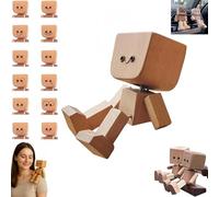 Jeeeun Shaking Wooden Man Figurine, Charming Little Wooden Figure That Sways with 12pcs Magnetic, Shake Your Feet Happily Wood Toy, Interesting Car Decorations, Creative Daily Gift (Type A)