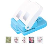 Jeeeun Stamp Puncher - 1x0.8inch Rectangular Postage Stamp Punch, Lever Stamps Cutter, Square Craft Hole Puncher for Paper Crafts, DIY Cards Making, Arts Crafts Supplies (2Pcs)