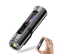 Jeeeun Taclite Mini - The Ultimate Everyday Micro Tool, Rechargeable Super Bright Magnetic Tactical Flashlight, High Lumens, Hat Clip, Waterproof, 3 Brightness Levels (Black)