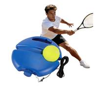 Jeeeun Tennis Buddy, Tennis Trainer Rebound Ball Set for Solo Practice - Portable Self Training Tool for Beginners & Adults, 1 Base + 1 Ball (Blue)