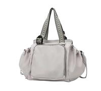 Jeeeun Transformable Cradle Diaper Bag, Versatile Large Capacity Handbag, Lightweight Fold-out Cradle for Travel (Grey)