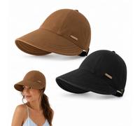 Jeeeun Wide Brim Sun Visors for Women, UPF 50+ Quick Dry Foldable Sun Hat with Adjustable Fit for Beach, Travel And Golf