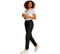 Jeeeun Womens Joggers Stretch Running Pants for Women - Quick Dry for Outdoor Training | 360° Elasticity | Deep Zipper Pocket (Black Style A,S)