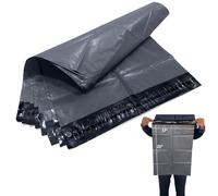 JeeJaan® 50 sacchetti per pacchi grigi, 432 x 558 mm, in polietilene resistente, autoadesivo, riciclabili, grandi buste per spedizioni postali