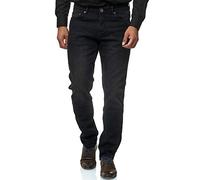 JEEL Jeans da Uomo - Taglio Regular Dritto - Elasticizzata - Jeans Basic Lavato 06-Nero Slavato 30W / 30L