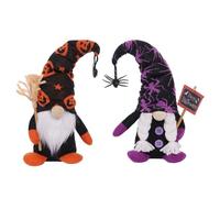 Jeenuuder 2 Pezzi Decorazioni di Halloween per Interni Spaventosi Come Mostrato Tessuto Non Tessuto Bambola Gnomo di Halloween Decorazioni per Bambole di Peluche Spaventose