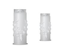 Jeenuuder 4 Pezzi di Stampo per Candele Profumate A Forma di Bouquet di Fiori di Rosa, in Silicone per la Produzione di Candele, e Saponi. Colore Latteo.