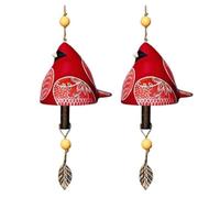 Jeenuuder Campana di canto d', campanellino a campana, canto d', decorazione da giardino campana, canto d', campanellino a sospeso, supporto campanellino a rosso