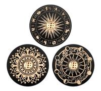 Jeenuuder Set Portaincenso In Legno per Bastoncini con Vassoio e 9 Fori, Ideale per Yoga, Meditazione e Decorazione Interna Ed Esterna.