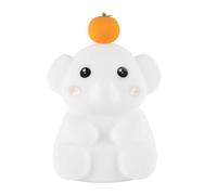 Jeenuuder Simpatica Lampada A Forma di Elefante, Luce Notturna In Silicone con Timer da 30 Minuti, Lampada da Comodino Ricaricabile con Controllo Touch, Bianca