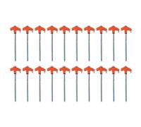 Jeenuuder Vite di picchetto Kit di ceppo albero Chiodi da campeggio Pali da terra antiruggine chiodi da pavimento a spirale per patio (20 pezzi) arancione