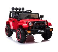 Jeep BRD-7588 Luci a LED per auto a batteria con telecomando MP3, colore rosso,
