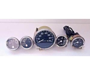 Jeep Calibri Kit - Tachimetro 70 Mph Willys MB Ford CJ Gp Temp Olio Benzina Amp