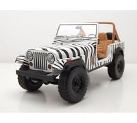 Jeep CJ-7 1976 Bianco Ace Ventura When di Natura Calls Modellino Auto 1:18