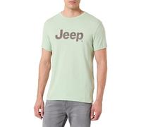 JEEP J Man T-Shirt Large Print J24S Maglia A Maniche Corte, Palo Giada, M Uomo