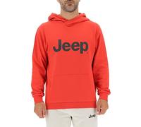 JEEP O102566-R699 J Felpa con Cappuccio Stampa J22W Uomo Mars Red/Black XXL