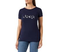 JEEP O102612-A184 J T-Shirt Stampa Botanical J22W Donna Deep Blue S
