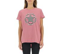 JEEP O102613-P490 T-Shirt Oversize Stampa Star Striped Manica con Risvolto J22WJ Donna Dusty Rose S