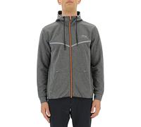 JEEP O102620-G419 XP GIACCA TECH SWEAT CON CAPPUCCIO E TASCA FRONTALE JX22A Uomo Dark Grey Mel/Black S