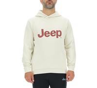 JEEP O102886-W497 J Felpa con Cappuccio Uomo - Stampa Grande J23W Uomo Birch White XL