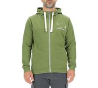 JEEP O102891-E100 J Felpa Uomo con Cappuccio Full Zip - Wilderness Exploration - Stampa Orso J23W Uomo Olive Green XXL