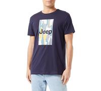 JEEP O102905-A928 J T-Shirt Uomo Stampa Grande Sfondo Corteccia Camouflage J23W Uomo Night Blue S
