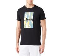JEEP O102905-B000 J T-Shirt Uomo Stampa Grande Sfondo Corteccia Camouflage J23W Uomo Black S