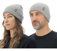 JEEP O102913-G229 J Berretto in Maglia A Costine con Risvolto J23W Unisex Medium Grey Uni
