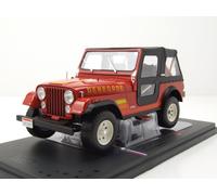Jeep Renegade 1983 Rosso Modellino Auto 1:24 Con Vetrina ixo models