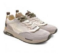 Jeep Uomo - Ontario Nylon Sneaker, Bianco sporco, 43 EU