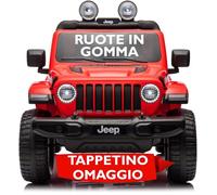 Auto Elettrica Macchina per Bambini 2 Posti Jeep Wrangler Rubicon 12V Fuoristrad