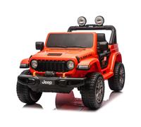 Jeep Wrangler Rubicon Auto Elettrica, Licenza Ufficiale, Telecomando e Luci LED, Arancio