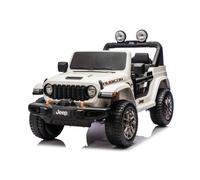 Jeep Wrangler Rubicon Auto Elettrica, Licenza Ufficiale, Telecomando e Luci LED, Bianco