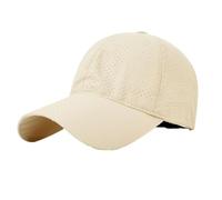 Jeesrt Sunscreen Breathable Baseball cap, Quick-Dry Mesh UV Hat with Curved Brim for Running, Golf, And Daily Wear, Workout & Travel (Khaki,XL)